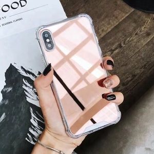 iPhone XS Max Mirrored Phone Case Rose Gold NEW